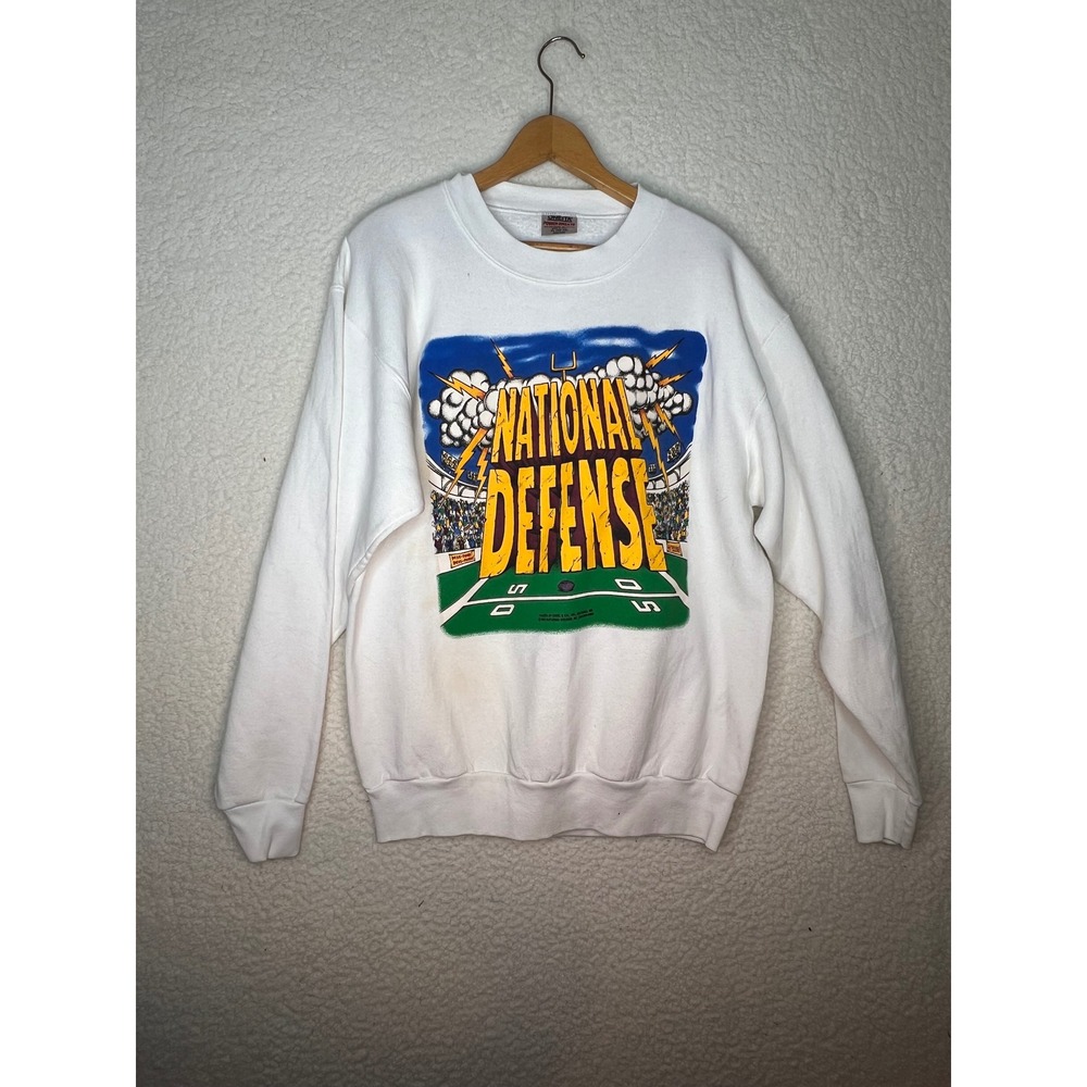 Vintage 1991 Oneita Power-Sweats National Defense Football Sweatshirt Mens XL‎